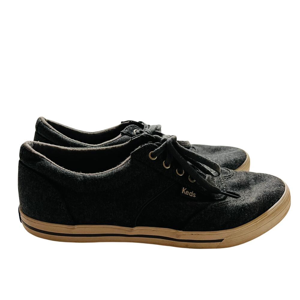 Keds Courty Gray Lace Up Sneakers Size 8 - Picture 3 of 6